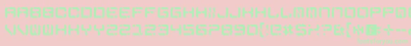 EdgeCutting-Schriftart – Grüne Schriften auf rosa Hintergrund