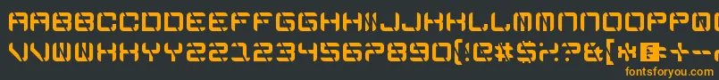 Fonte EdgeCutting – fontes laranjas em um fundo preto