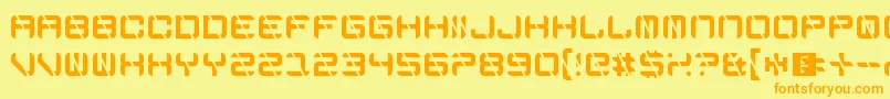 EdgeCutting Font – Orange Fonts on Yellow Background