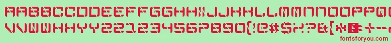 Шрифт EdgeCutting – красные шрифты на зелёном фоне