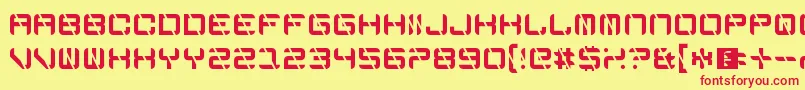 フォントEdgeCutting – 赤い文字の黄色い背景