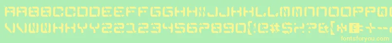 fuente EdgeCutting – Fuentes Amarillas Sobre Fondo Verde