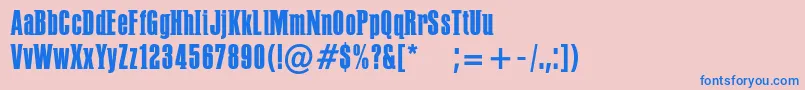 PffusionMedium Font – Blue Fonts on Pink Background