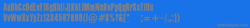 PffusionMedium Font – Gray Fonts on Blue Background