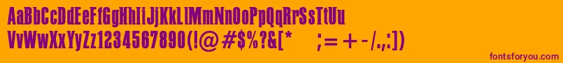 PffusionMedium Font – Purple Fonts on Orange Background