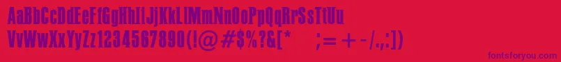 PffusionMedium Font – Purple Fonts on Red Background