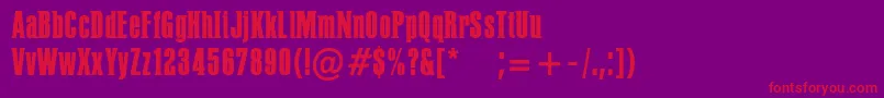 PffusionMedium Font – Red Fonts on Purple Background