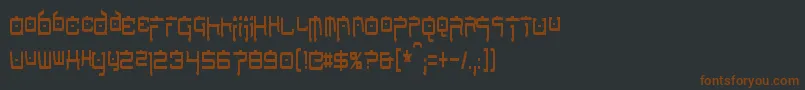 Шрифт NipponTechCondensed – коричневые шрифты на чёрном фоне