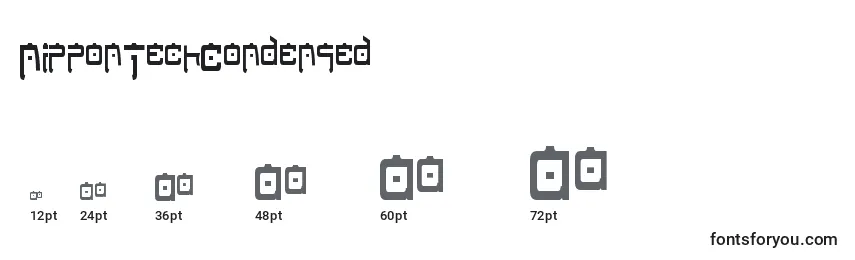 NipponTechCondensed (77784) Font Sizes