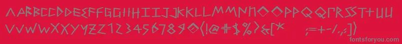 PetitixthreecalligBold Font – Gray Fonts on Red Background