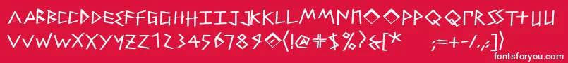 PetitixthreecalligBold Font – White Fonts on Red Background