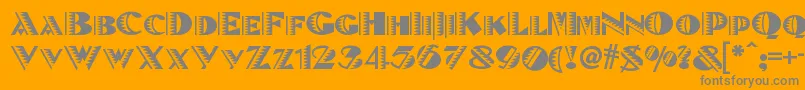 Betenoirnf-Schriftart – Graue Schriften auf orangefarbenem Hintergrund