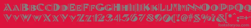 Betenoirnf-Schriftart – Graue Schriften auf rotem Hintergrund