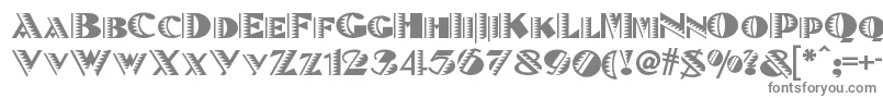 フォントBetenoirnf – 白い背景に灰色の文字