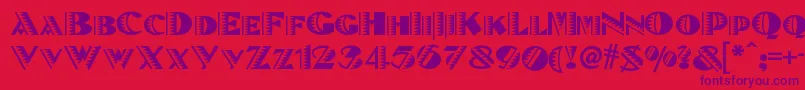 Betenoirnf Font – Purple Fonts on Red Background