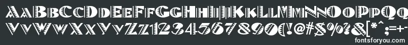 フォントBetenoirnf – 黒い背景に白い文字