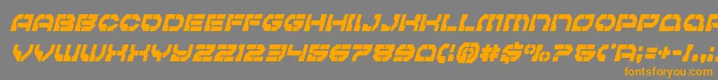 Pulsarclasscondital Font – Orange Fonts on Gray Background