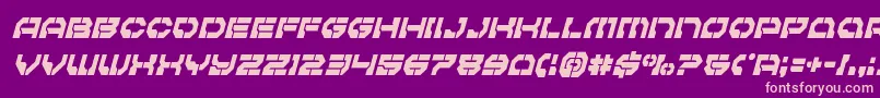 Pulsarclasscondital Font – Pink Fonts on Purple Background