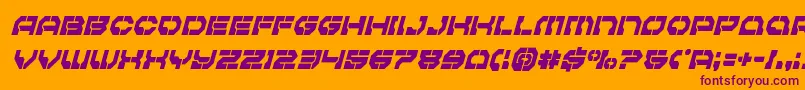 Pulsarclasscondital Font – Purple Fonts on Orange Background
