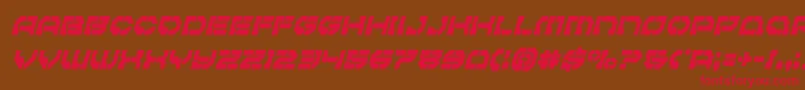 Pulsarclasscondital Font – Red Fonts on Brown Background