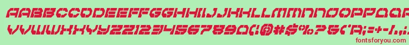 Pulsarclasscondital Font – Red Fonts on Green Background