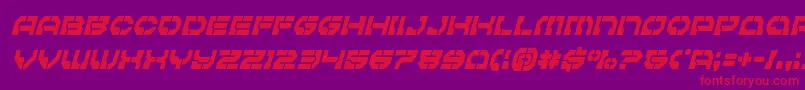 Pulsarclasscondital Font – Red Fonts on Purple Background