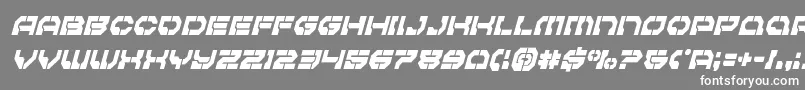 フォントPulsarclasscondital – 灰色の背景に白い文字