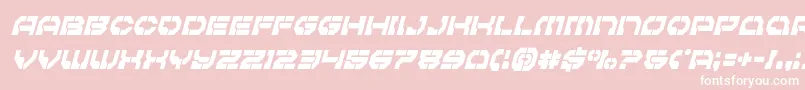 Pulsarclasscondital-Schriftart – Weiße Schriften auf rosa Hintergrund