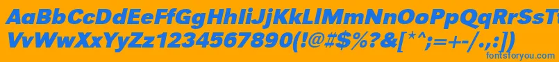 UrwgrotesktBoldOblique Font – Blue Fonts on Orange Background