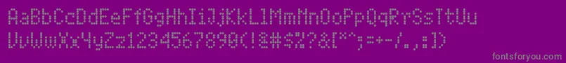 Więcej informacji o czcionce PfdigidotFour Czcionka PfdigidotFour – szare czcionki na fioletowym tle
