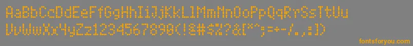 PfdigidotFour Font – Orange Fonts on Gray Background