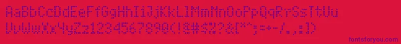 PfdigidotFour Font – Purple Fonts on Red Background