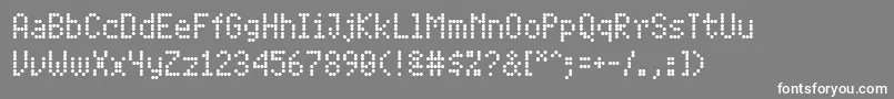 PfdigidotFour Font – White Fonts on Gray Background