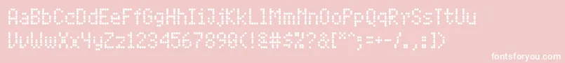 PfdigidotFour Font – White Fonts on Pink Background