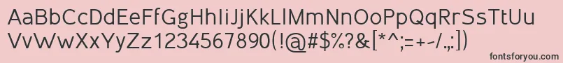 フォントInprimis55regularV126free – ピンクの背景に黒い文字