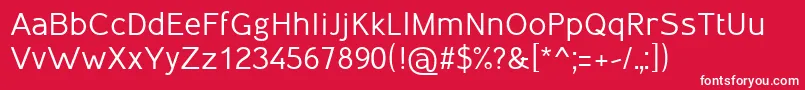 Inprimis55regularV126free Font – White Fonts on Red Background