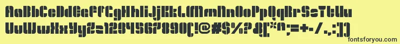 OrangeroyaleOpenregular Font – Black Fonts on Yellow Background