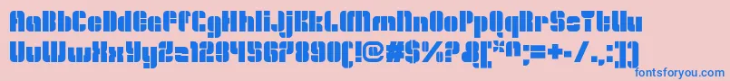 OrangeroyaleOpenregular Font – Blue Fonts on Pink Background