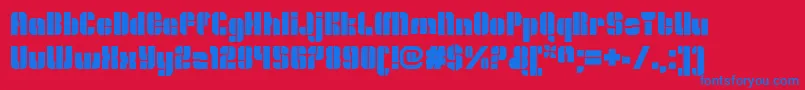 OrangeroyaleOpenregular Font – Blue Fonts on Red Background