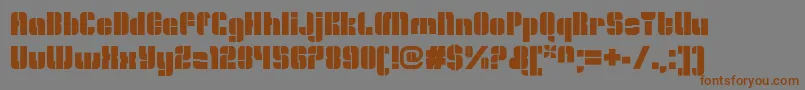 OrangeroyaleOpenregular Font – Brown Fonts on Gray Background