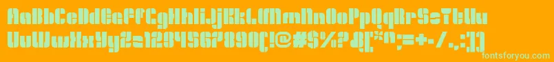 OrangeroyaleOpenregular Font – Green Fonts on Orange Background