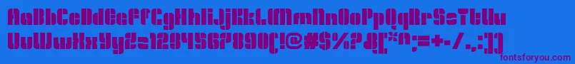 OrangeroyaleOpenregular Font – Purple Fonts on Blue Background