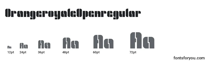 OrangeroyaleOpenregular Font Sizes