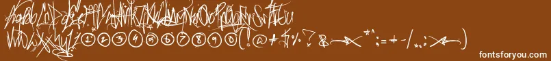 フォントSickcapitalViceOtf – 茶色の背景に白い文字