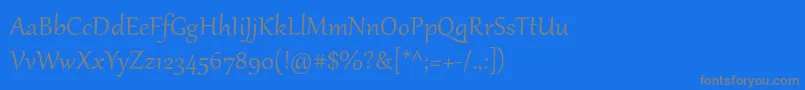 Weitere Informationen zur Gabriola-Schriftart Gabriola-Schriftart – Graue Schriften auf blauem Hintergrund
