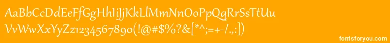 Gabriola Font – White Fonts on Orange Background