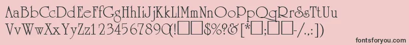 AcademiasskRegular Font – Black Fonts on Pink Background