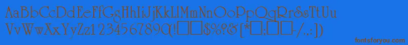 AcademiasskRegular Font – Brown Fonts on Blue Background