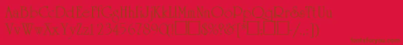 AcademiasskRegular Font – Brown Fonts on Red Background