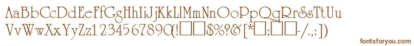 AcademiasskRegular Font – Brown Fonts on White Background